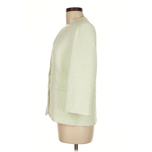 NEW Armani Collezioni Italian Size 50 Blazer Shimmer Textured Green Silver White - Picture 5 of 13